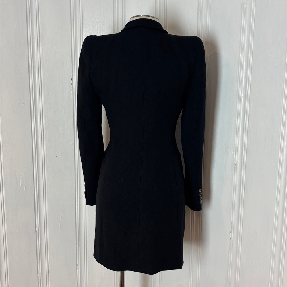 ZARA Woman Black Wool-Blend Structured Blazer Coat – Size M - Picture 3 of 8
